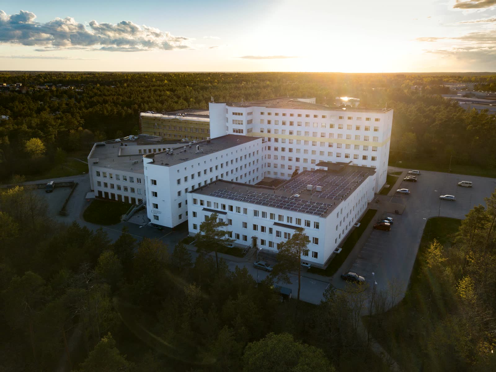 Modern hospital building